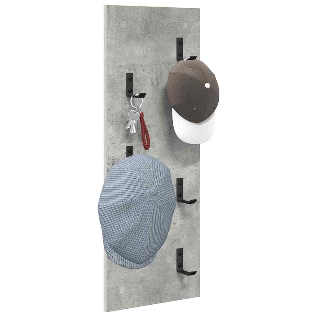 Wandgemonteerde kapstok met opslag Beton Grijs 30 x 1,5 x 80 cm is nu te koop bij PeponiXL, paradijselijk wonen!