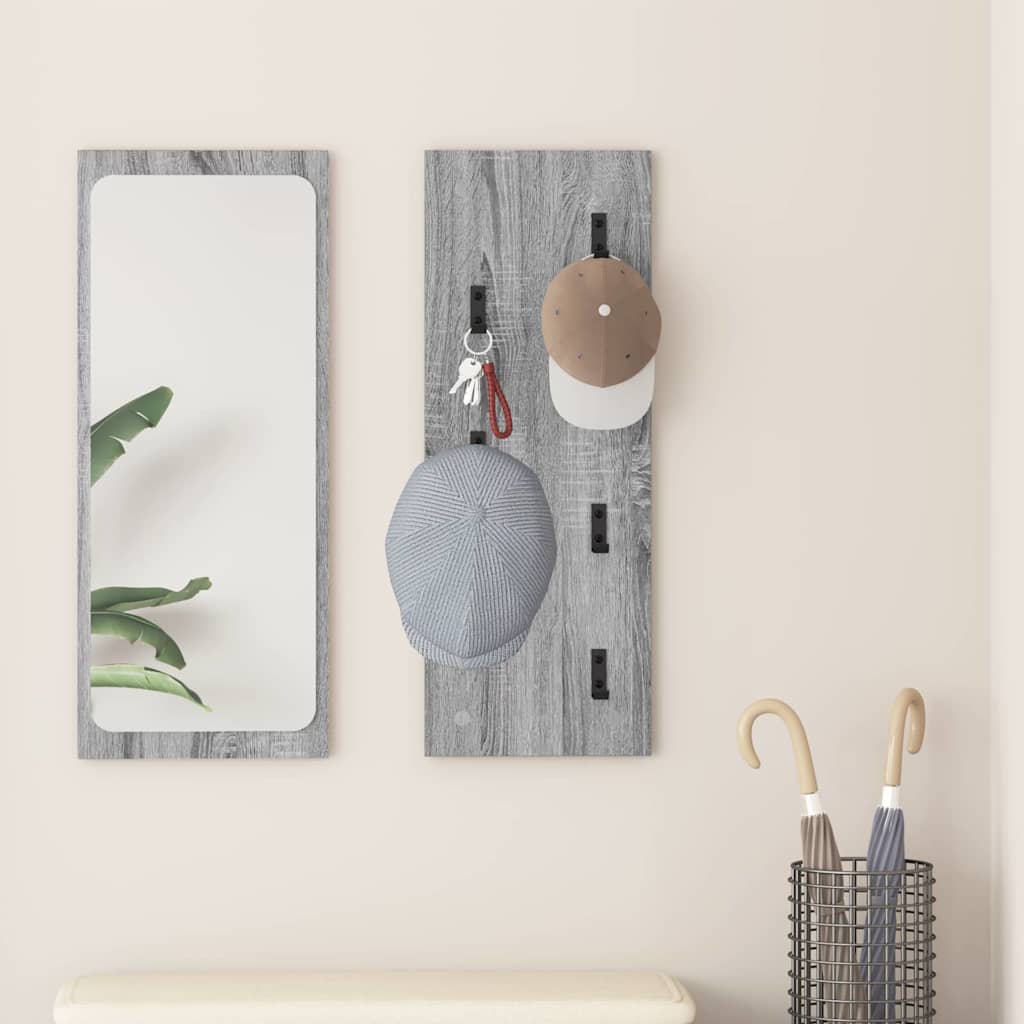 Wandgemonteerde kapstok Grijs Sonoma 30 x 1,5 x 80 cm is nu te koop bij PeponiXL, paradijselijk wonen!