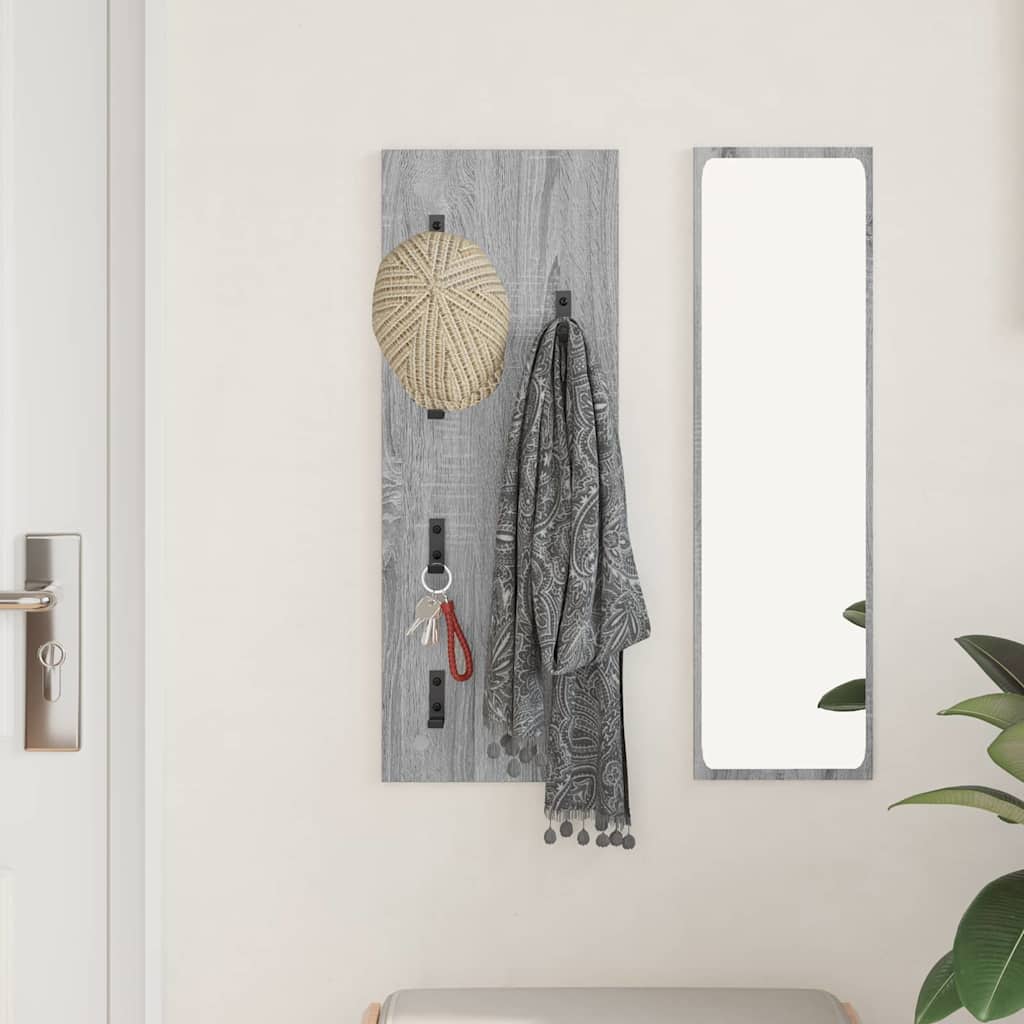 Wandgemonteerde kapstok Grijs Sonoma 30 x 1,5 x 80 cm is nu te koop bij PeponiXL, paradijselijk wonen!