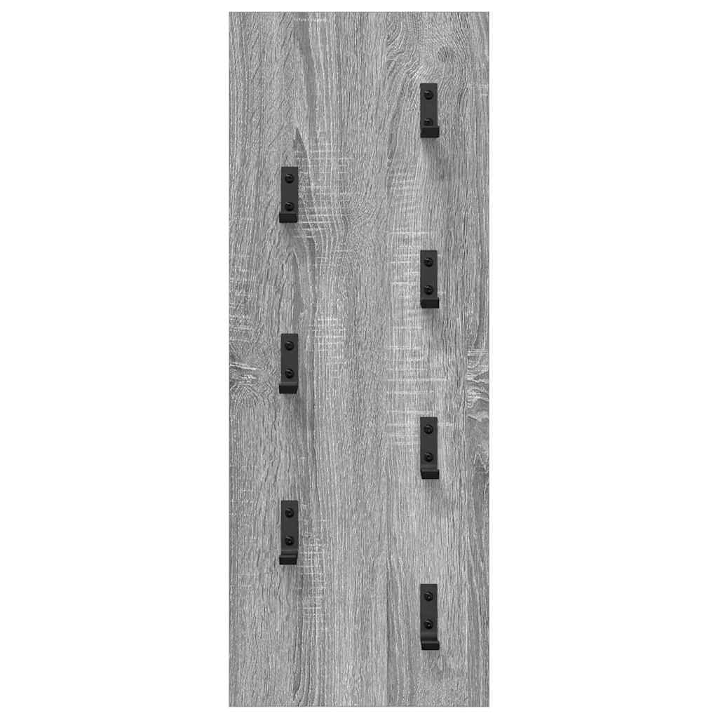 Wandgemonteerde kapstok Grijs Sonoma 30 x 1,5 x 80 cm is nu te koop bij PeponiXL, paradijselijk wonen!