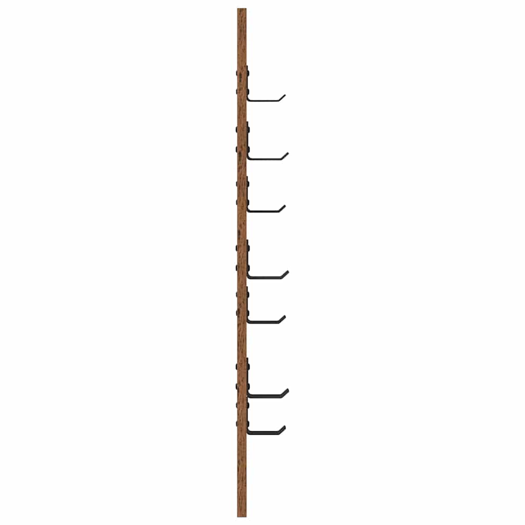 Wandgemonteerde kapstok Oudhout 30 x 1,5 x 80 cm Bewerkt hout is nu te koop bij PeponiXL, paradijselijk wonen!