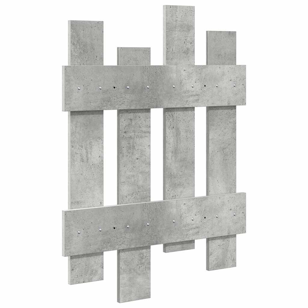 Wandgemonteerde kapstok Beton Grijs 60 x 3 x 82 cm Bewerkt hout is nu te koop bij PeponiXL, paradijselijk wonen!