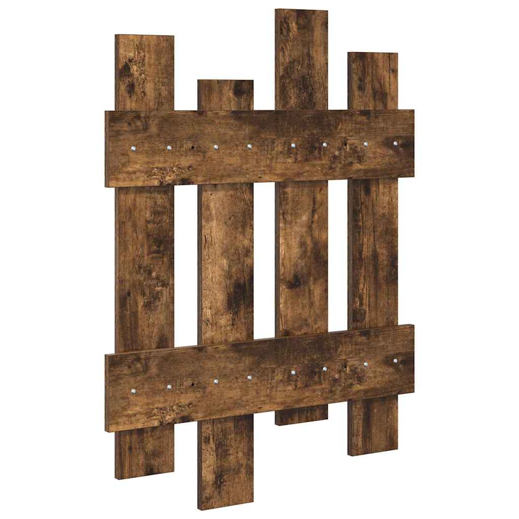 Wandgemonteerde kapstok met opslag Gerookt eiken 60 x 3 x 82 cm is nu te koop bij PeponiXL, paradijselijk wonen!