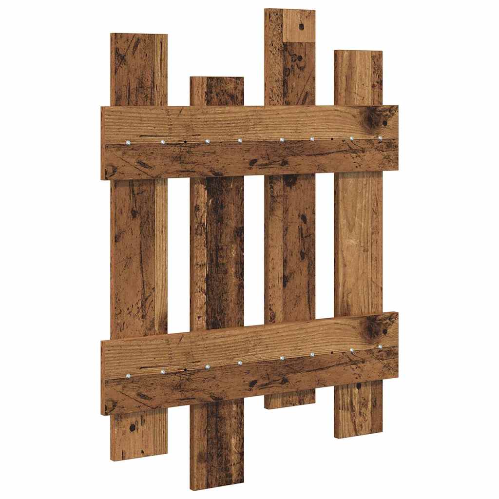 Wandgemonteerde kapstok Oudhout 60 x 3 x 82 cm Bewerkt hout is nu te koop bij PeponiXL, paradijselijk wonen!