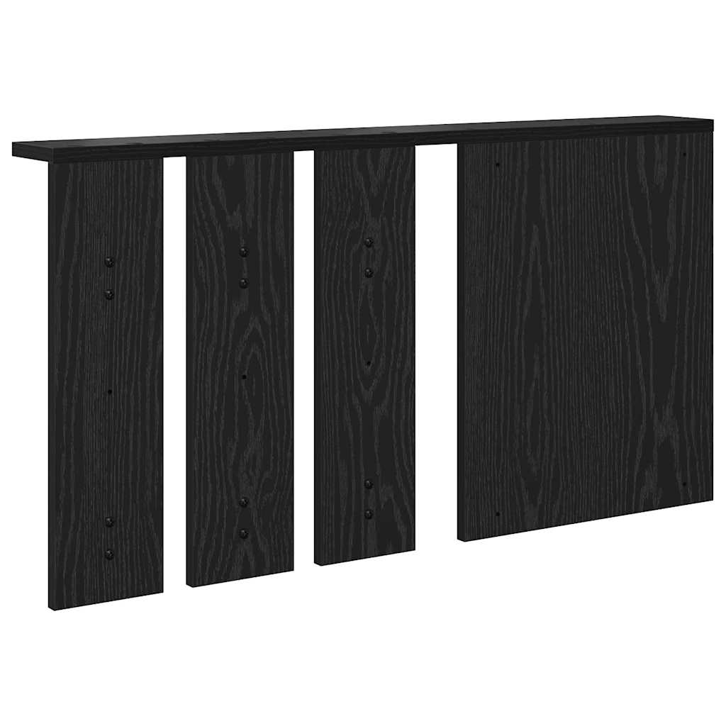 Wandgemonteerde kapstok met plank Zwart eiken 85 x 10 x 45 cm is nu te koop bij PeponiXL, paradijselijk wonen!