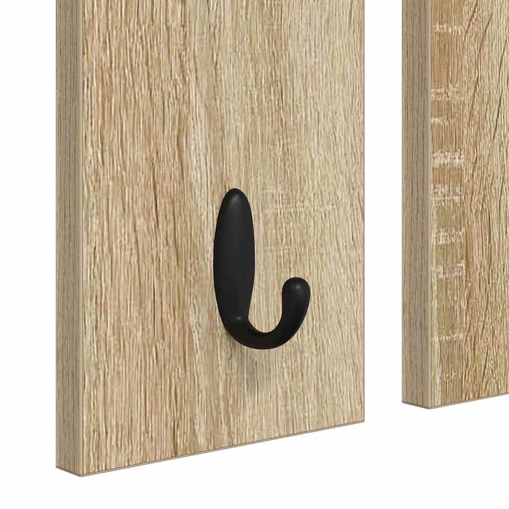 Wandgemonteerde kapstok met plank Sonoma eiken 85 x 10 x 45 cm is nu te koop bij PeponiXL, paradijselijk wonen!