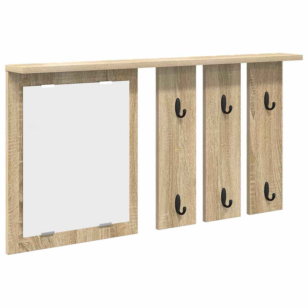 Wandgemonteerde kapstok met plank Sonoma eiken 85 x 10 x 45 cm is nu te koop bij PeponiXL, paradijselijk wonen!