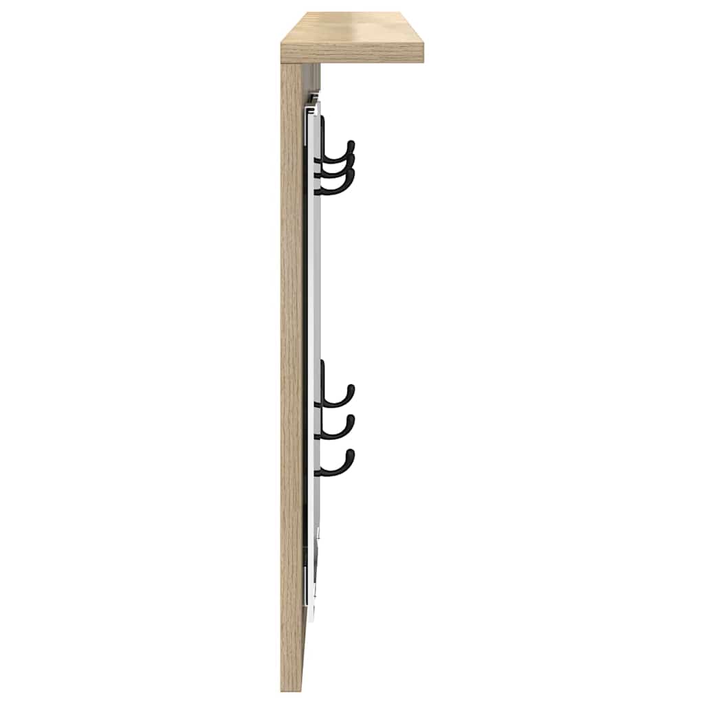 Wandgemonteerde kapstok met plank Sonoma eiken 85 x 10 x 45 cm is nu te koop bij PeponiXL, paradijselijk wonen!