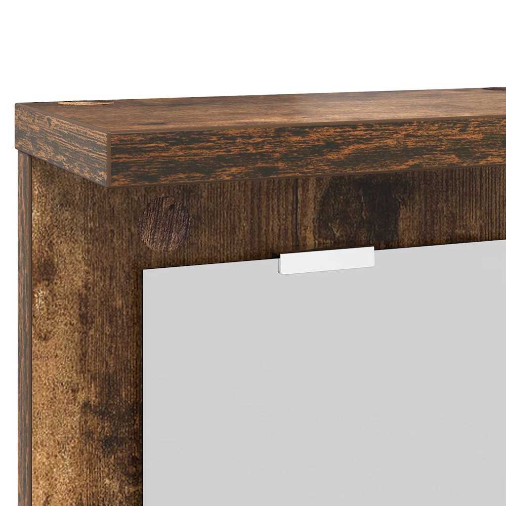 Wandgemonteerde kapstok met plank Gerookt eiken 85 x 10 x 45 cm is nu te koop bij PeponiXL, paradijselijk wonen!