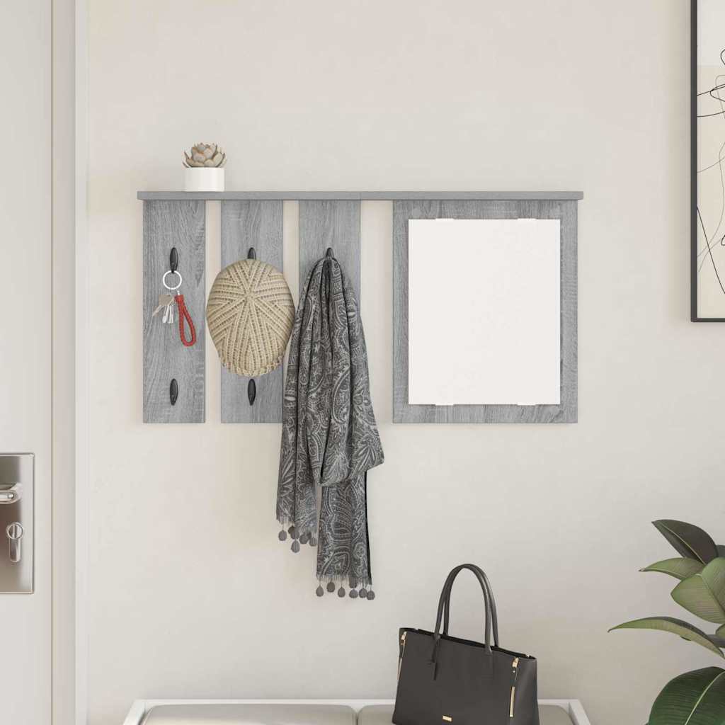 Wandgemonteerde kapstok met plank Grijs sonoma 85 x 10 x 45 cm is nu te koop bij PeponiXL, paradijselijk wonen!