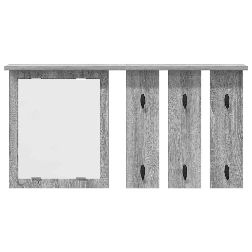 Wandgemonteerde kapstok met plank Grijs sonoma 85 x 10 x 45 cm is nu te koop bij PeponiXL, paradijselijk wonen!