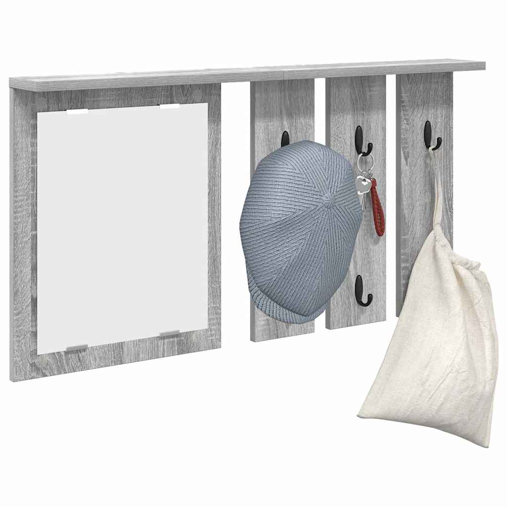 Wandgemonteerde kapstok met plank Grijs sonoma 85 x 10 x 45 cm is nu te koop bij PeponiXL, paradijselijk wonen!