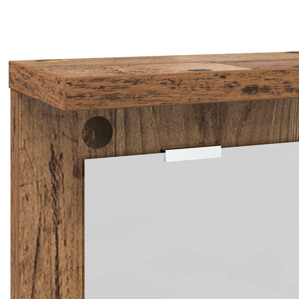 Wandgemonteerde kapstok Oud hout 85 x 10 x 45 cm Bewerkt hout is nu te koop bij PeponiXL, paradijselijk wonen!