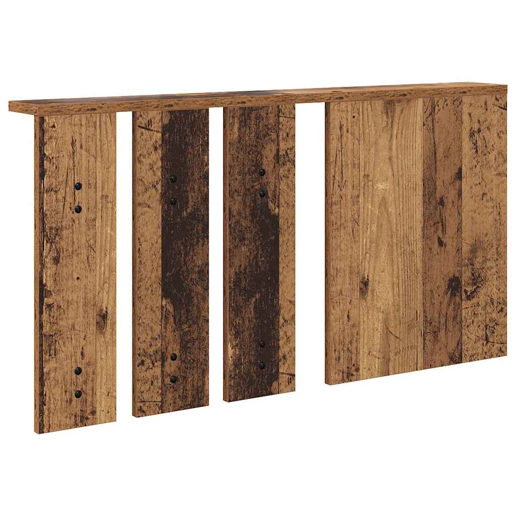 Wandgemonteerde kapstok Oud hout 85 x 10 x 45 cm Bewerkt hout is nu te koop bij PeponiXL, paradijselijk wonen!