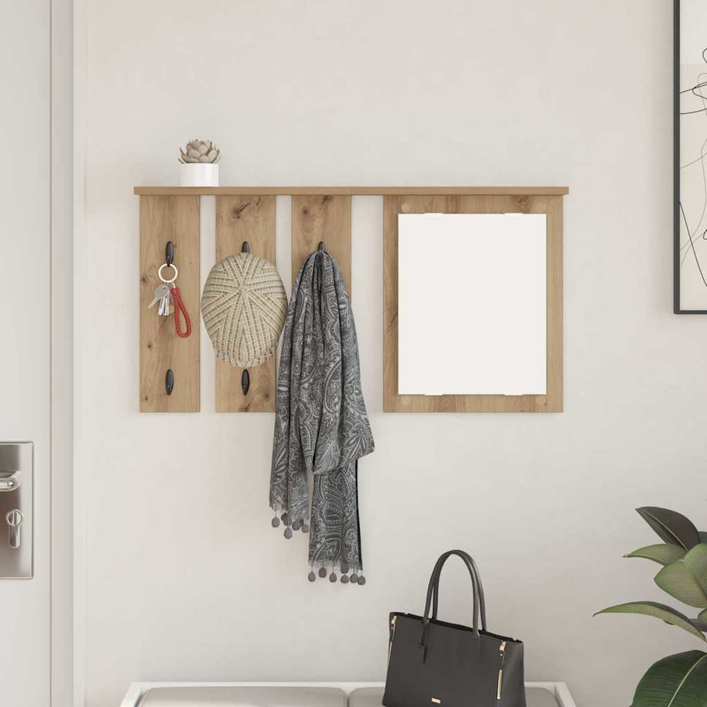 Wandgemonteerde kapstok artisanaal eikenkleurig 85 x 10 x 45 cm is nu te koop bij PeponiXL, paradijselijk wonen!