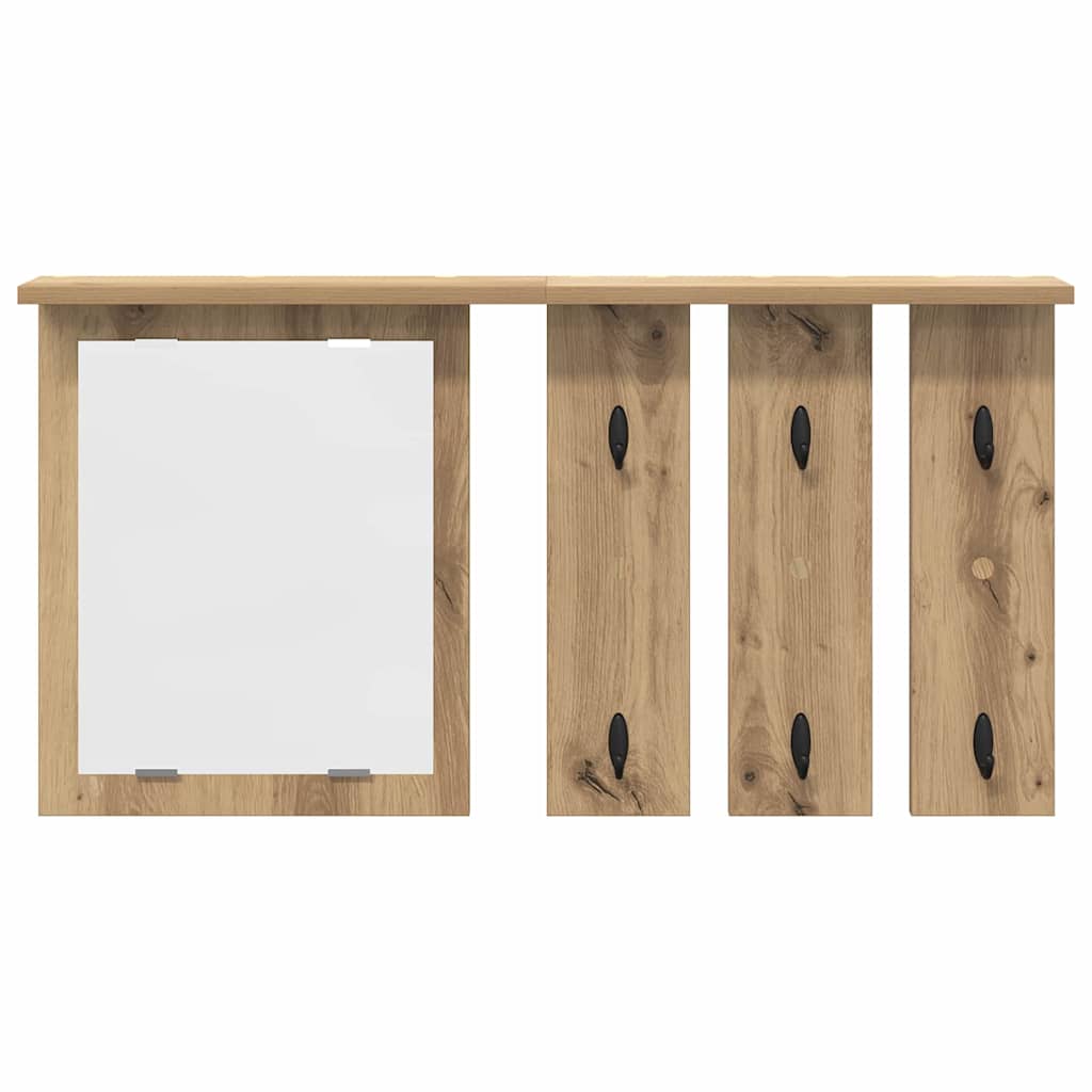Wandgemonteerde kapstok artisanaal eikenkleurig 85 x 10 x 45 cm is nu te koop bij PeponiXL, paradijselijk wonen!