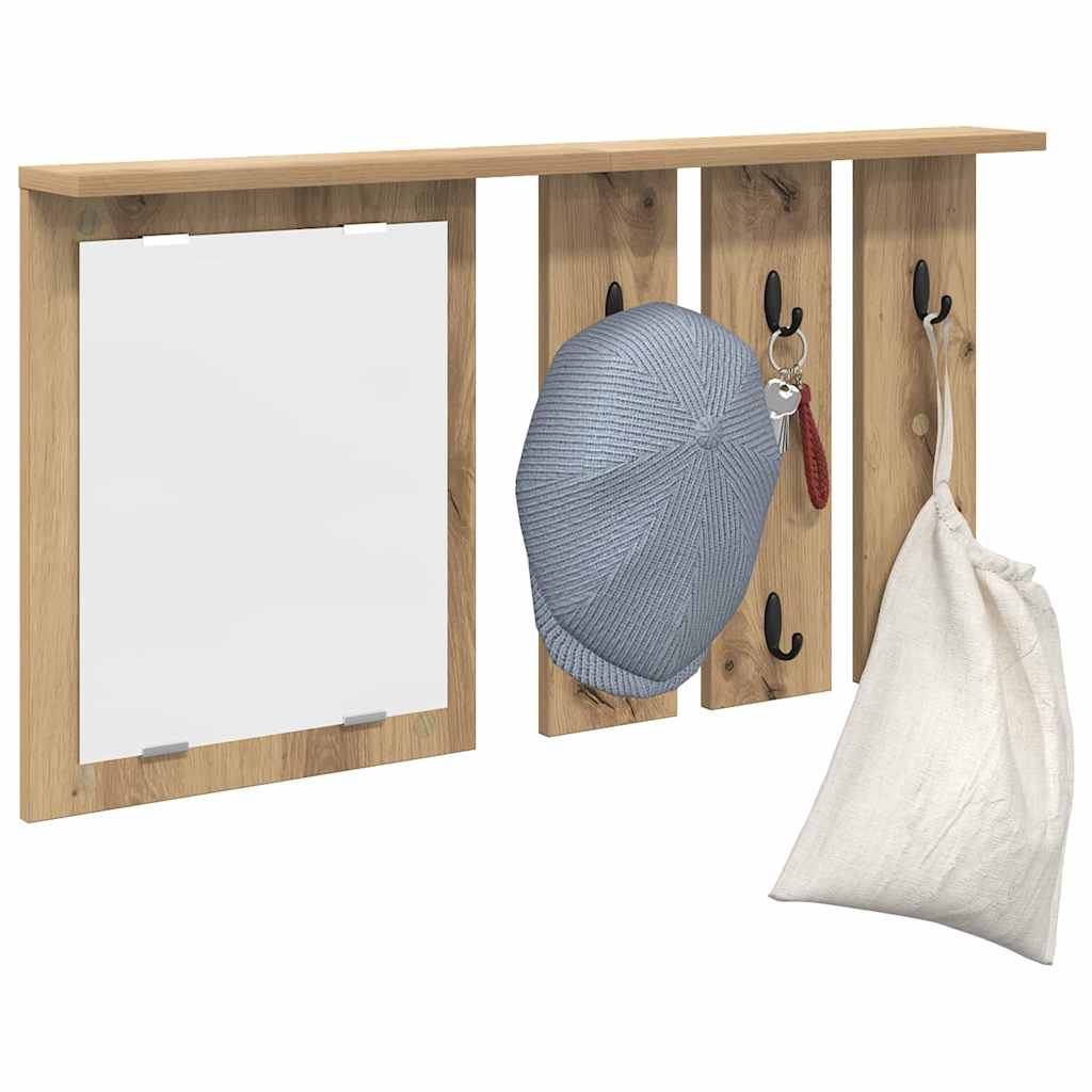 Wandgemonteerde kapstok artisanaal eikenkleurig 85 x 10 x 45 cm is nu te koop bij PeponiXL, paradijselijk wonen!