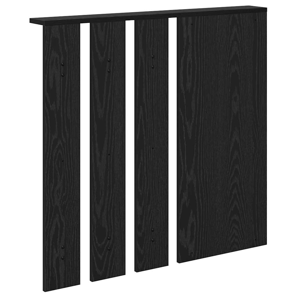 Wandgemonteerde kapstok met plank Zwart eiken 84 x 10 x 80 cm is nu te koop bij PeponiXL, paradijselijk wonen!