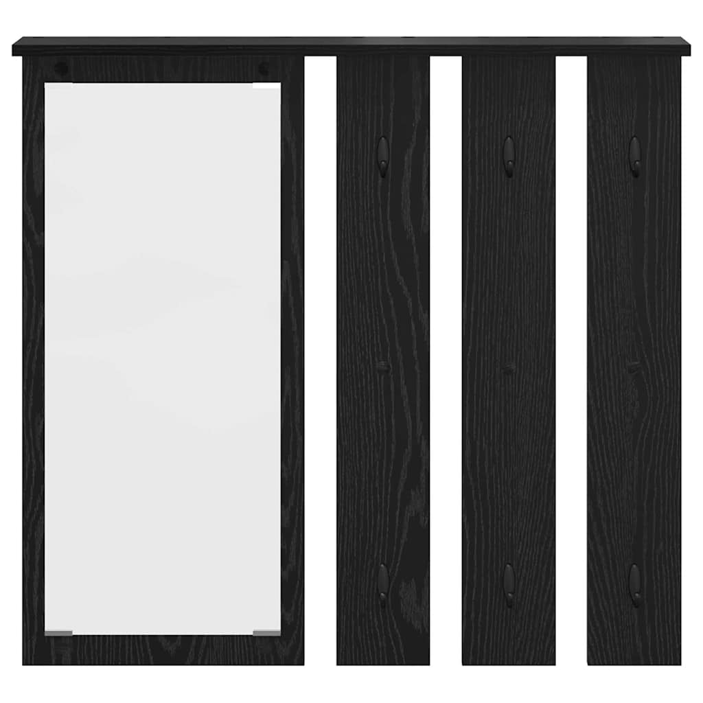 Wandgemonteerde kapstok met plank Zwart eiken 84 x 10 x 80 cm is nu te koop bij PeponiXL, paradijselijk wonen!