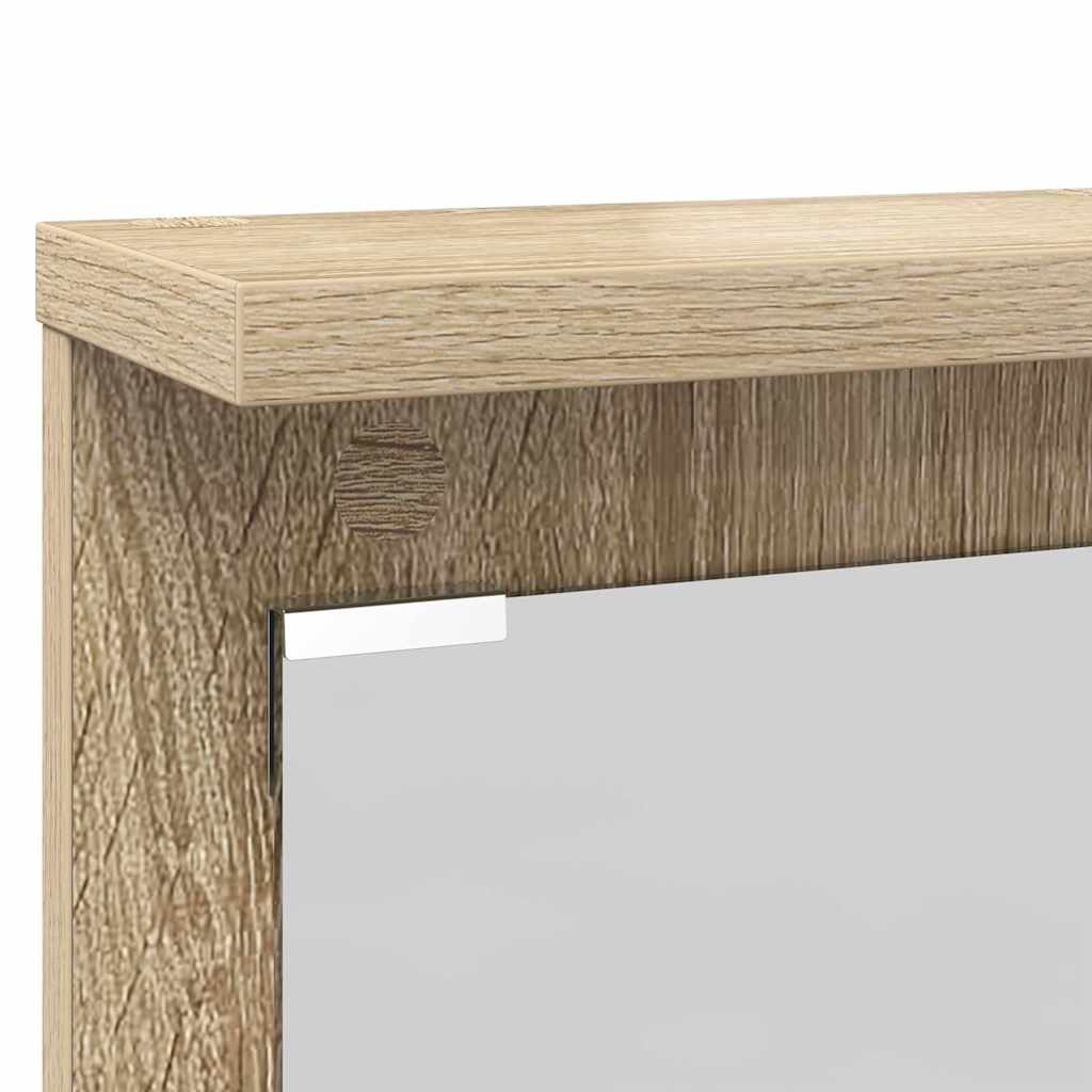 Wandgemonteerde kapstok met plank Sonoma eiken 84 x 10 x 80 cm is nu te koop bij PeponiXL, paradijselijk wonen!