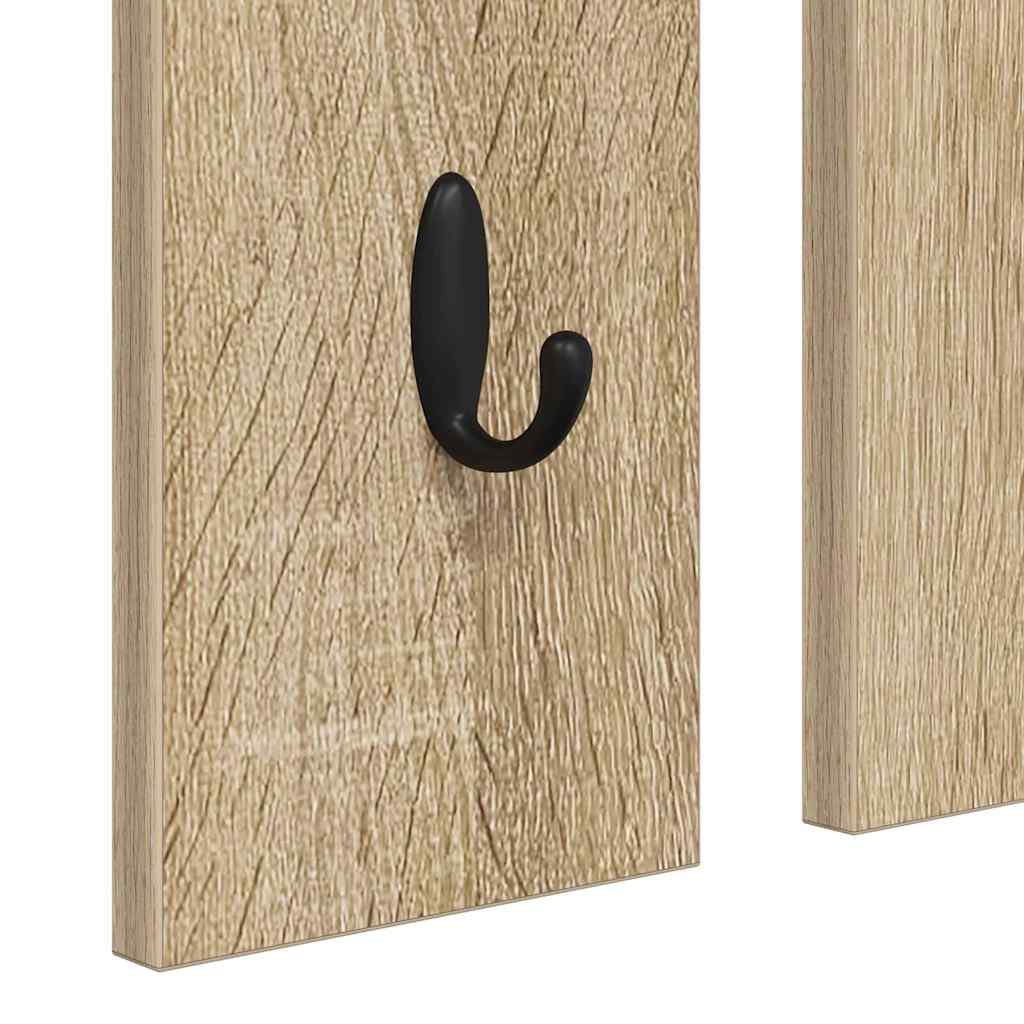 Wandgemonteerde kapstok met plank Sonoma eiken 84 x 10 x 80 cm is nu te koop bij PeponiXL, paradijselijk wonen!