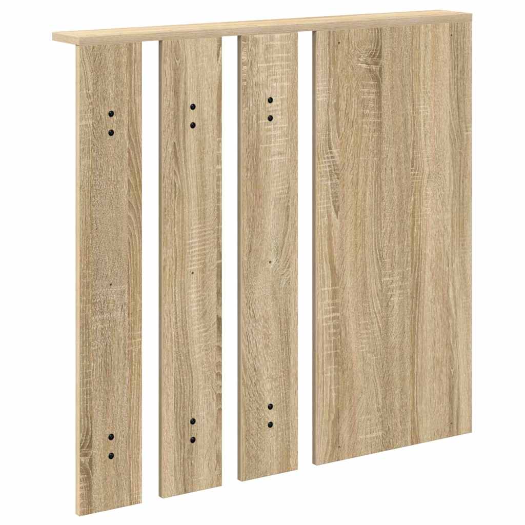 Wandgemonteerde kapstok met plank Sonoma eiken 84 x 10 x 80 cm is nu te koop bij PeponiXL, paradijselijk wonen!