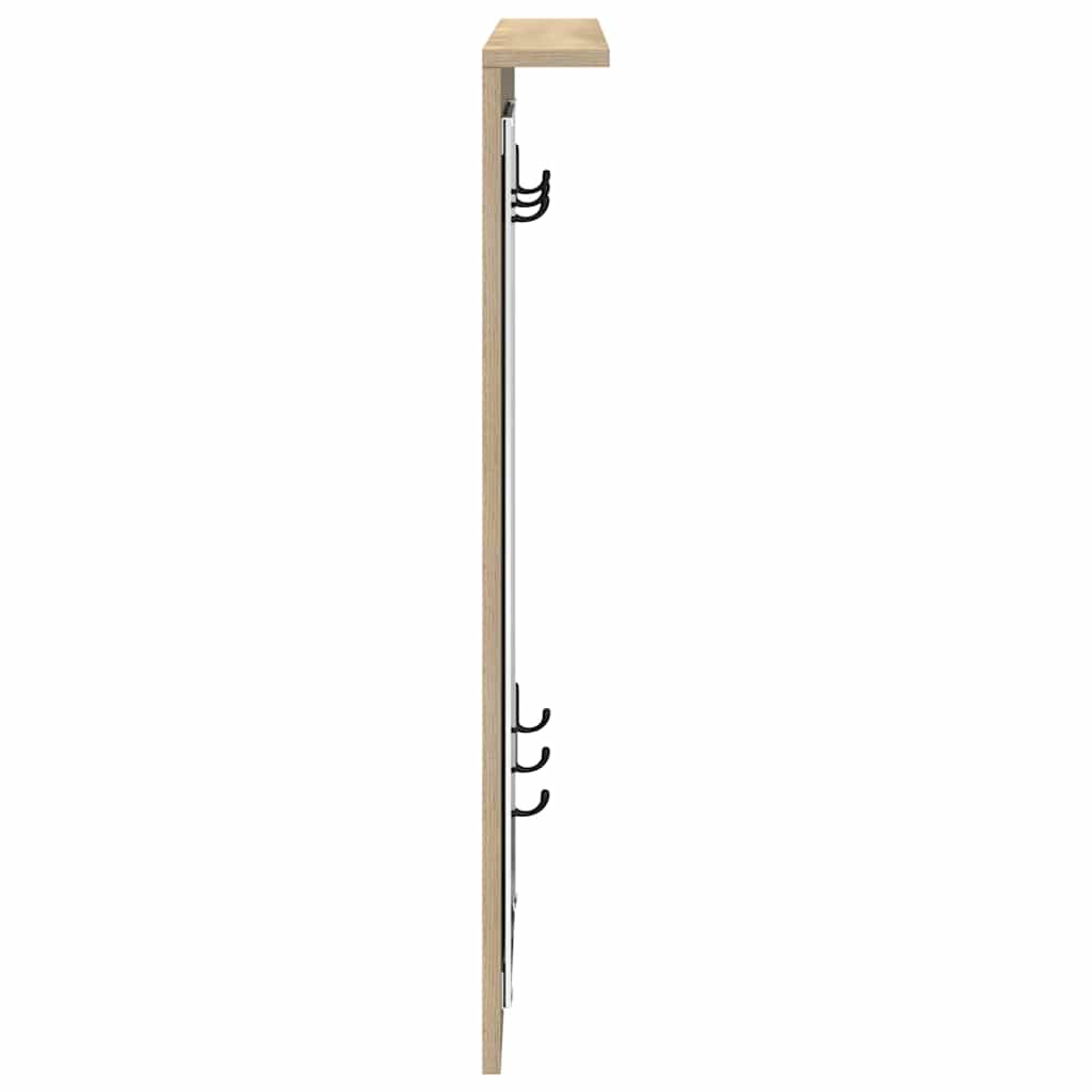 Wandgemonteerde kapstok met plank Sonoma eiken 84 x 10 x 80 cm is nu te koop bij PeponiXL, paradijselijk wonen!