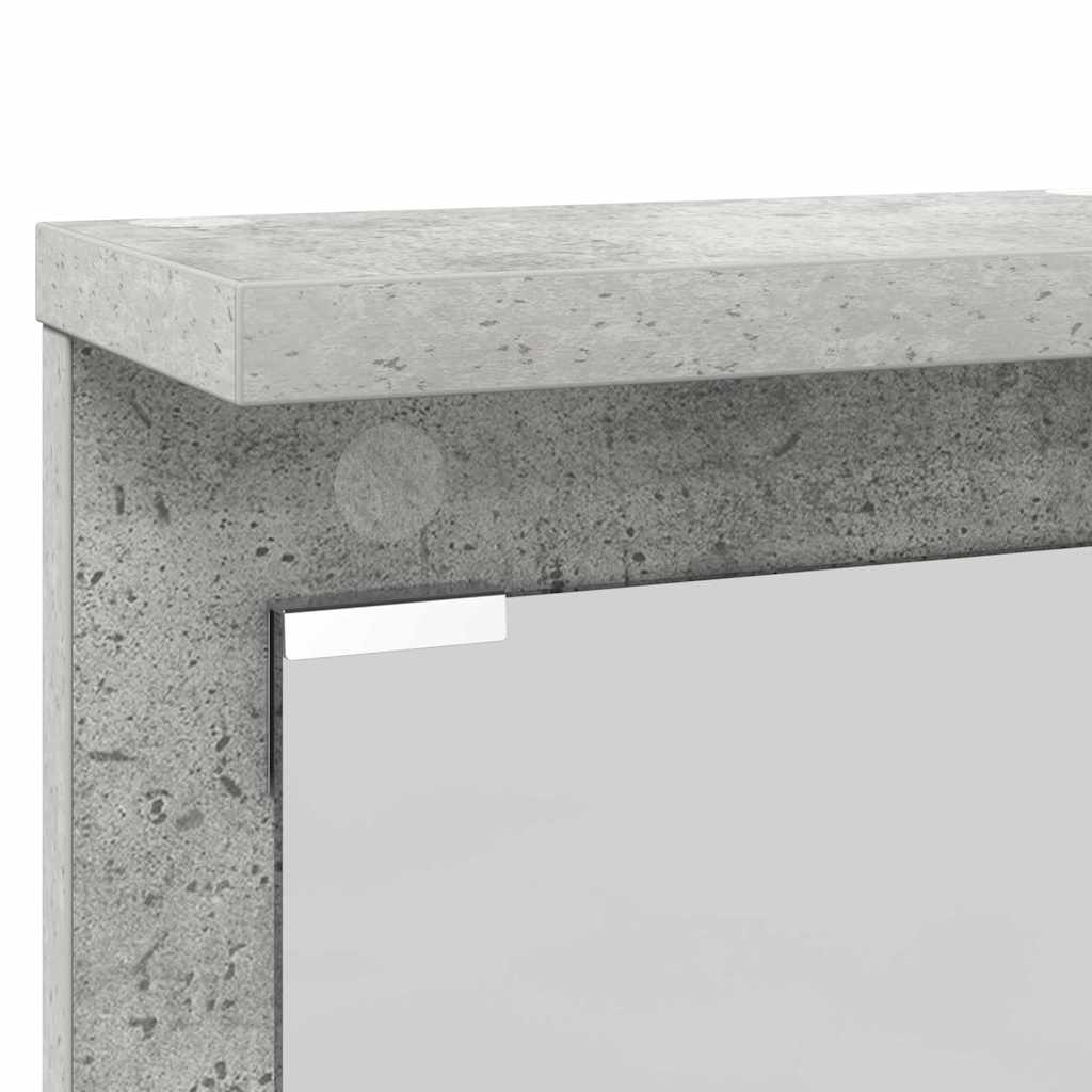 Wandgemonteerde kapstok Betongrijs 84 x 10 x 80 cm Bewerkt hout is nu te koop bij PeponiXL, paradijselijk wonen!