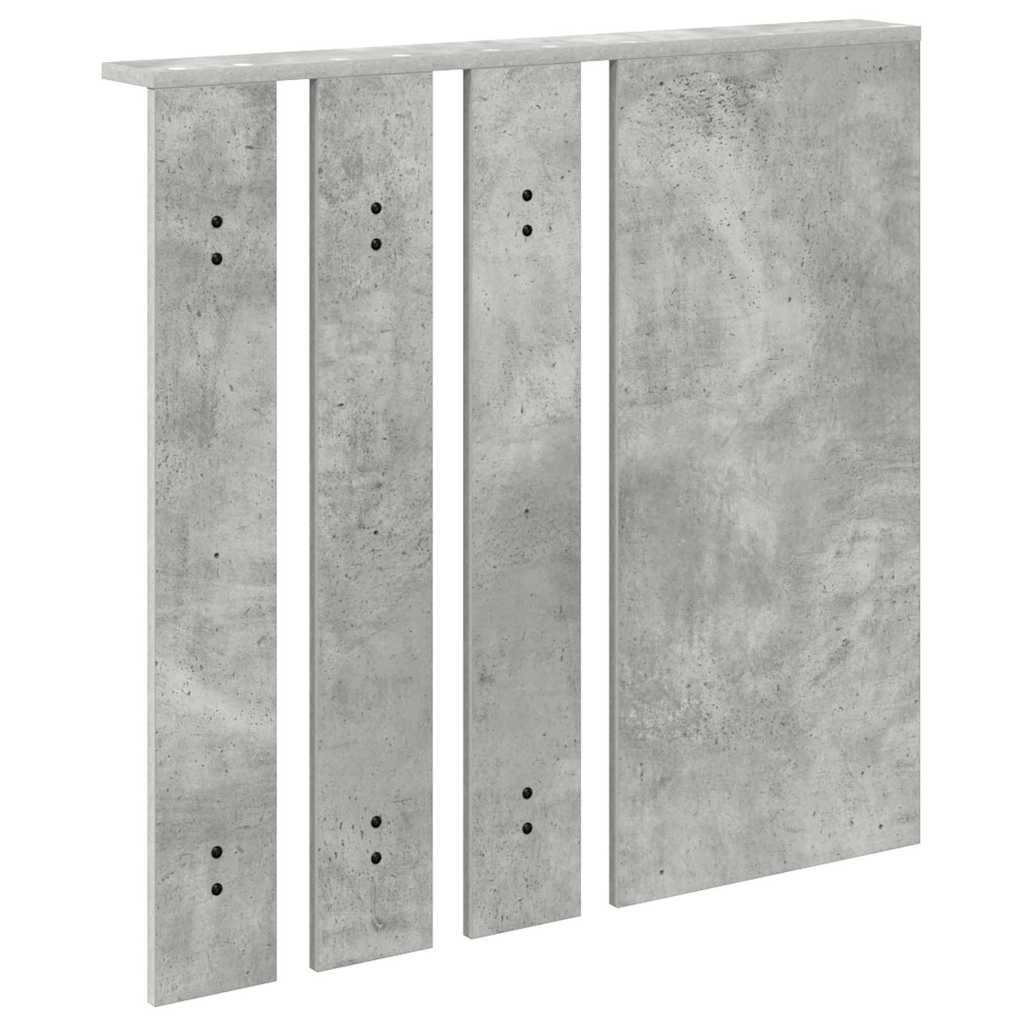 Wandgemonteerde kapstok Betongrijs 84 x 10 x 80 cm Bewerkt hout is nu te koop bij PeponiXL, paradijselijk wonen!