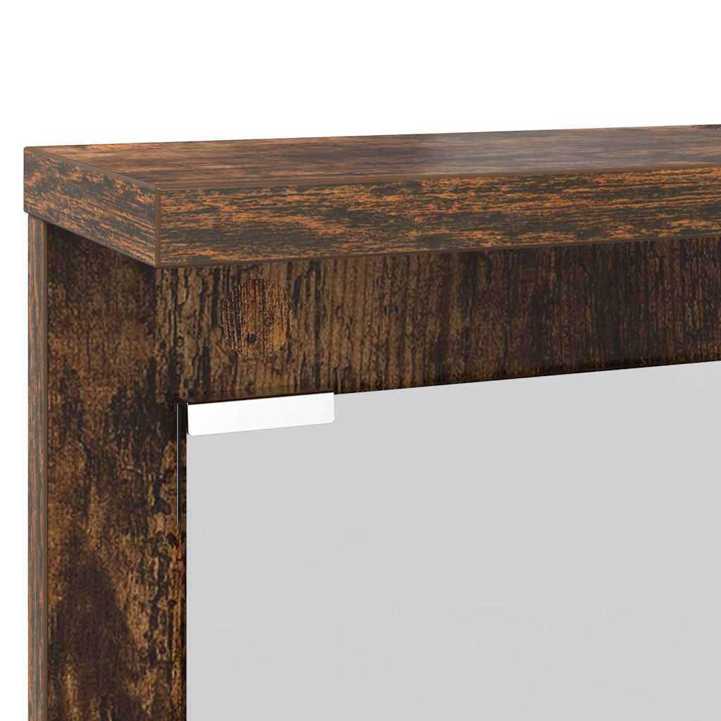 Wandgemonteerde kapstok met plank Gerookt eiken 84 x 10 x 80 cm is nu te koop bij PeponiXL, paradijselijk wonen!