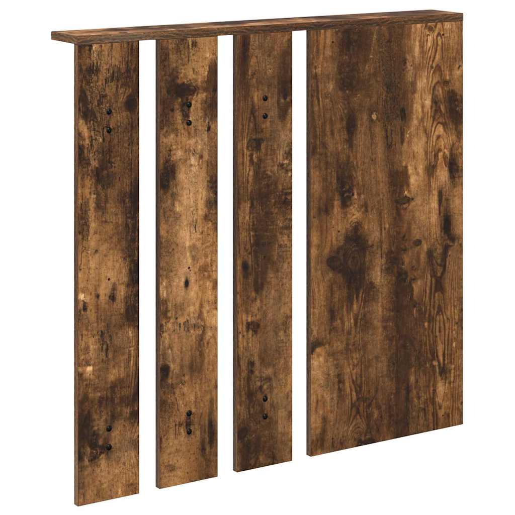 Wandgemonteerde kapstok met plank Gerookt eiken 84 x 10 x 80 cm is nu te koop bij PeponiXL, paradijselijk wonen!