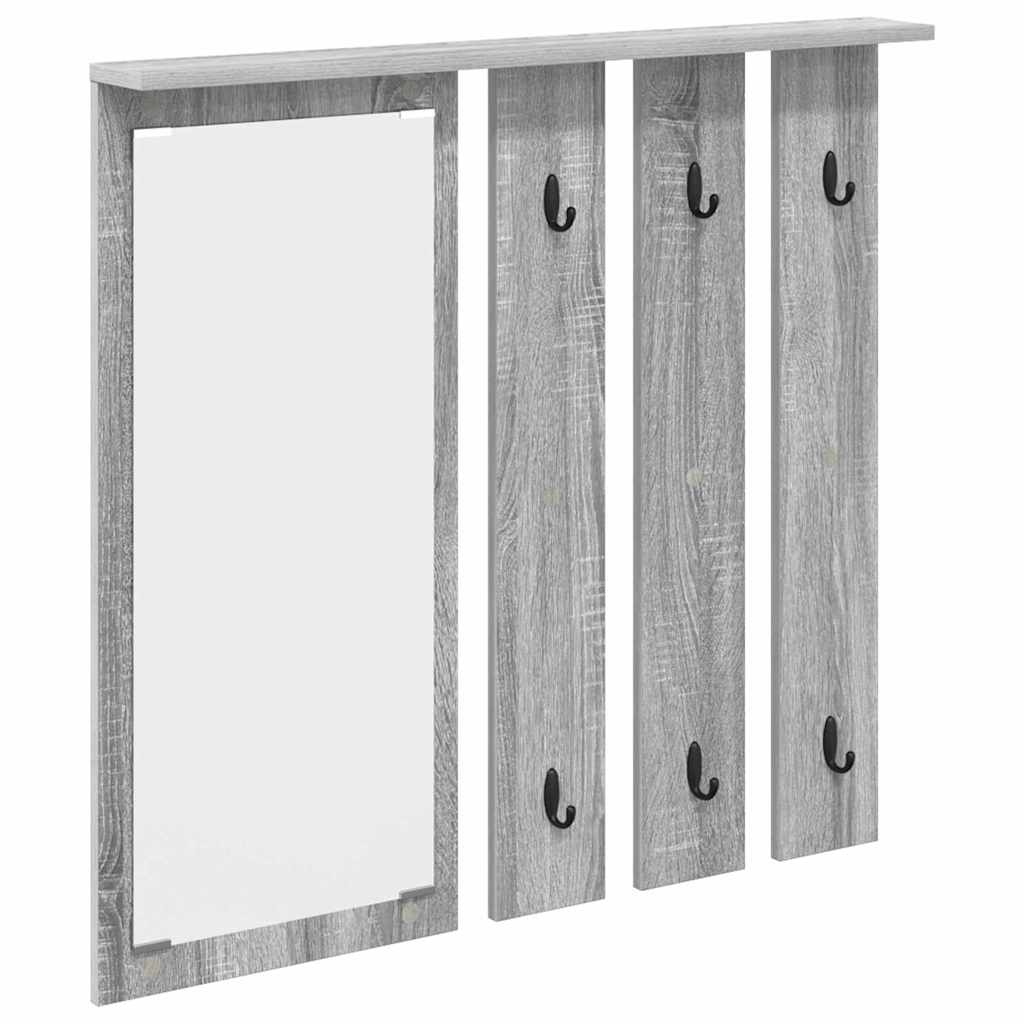 Wandgemonteerde kapstok met plank Grijs sonoma 84 x 10 x 80 cm is nu te koop bij PeponiXL, paradijselijk wonen!