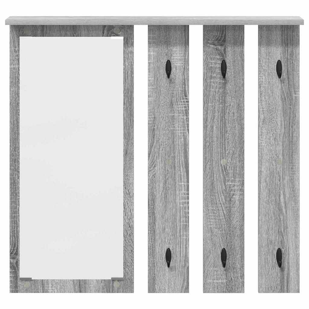 Wandgemonteerde kapstok met plank Grijs sonoma 84 x 10 x 80 cm is nu te koop bij PeponiXL, paradijselijk wonen!