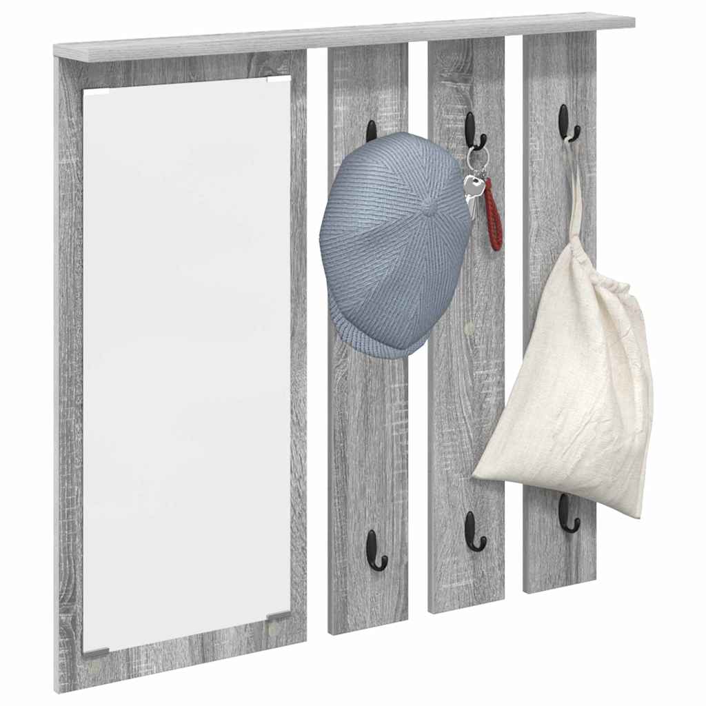 Wandgemonteerde kapstok met plank Grijs sonoma 84 x 10 x 80 cm is nu te koop bij PeponiXL, paradijselijk wonen!