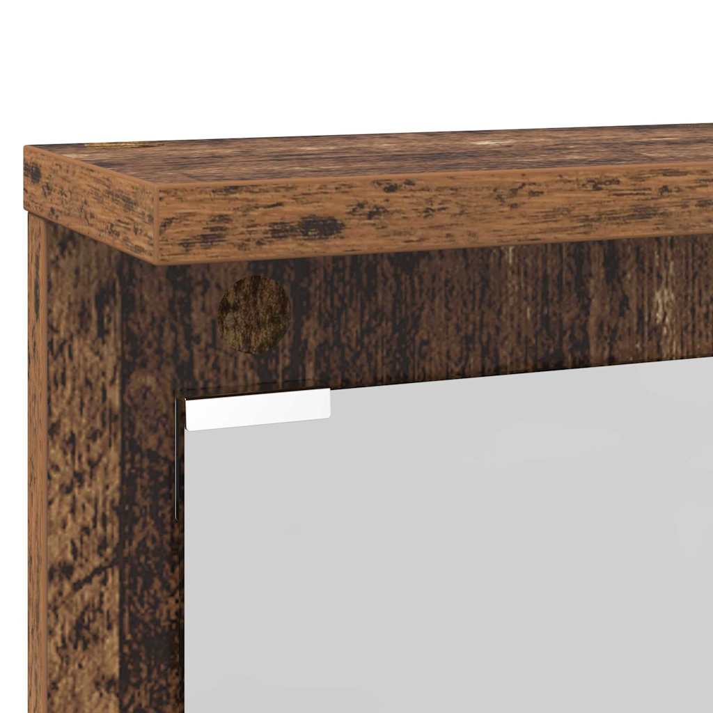 Wandgemonteerde kapstok Oud hout 84 x 10 x 80 cm Bewerkt hout is nu te koop bij PeponiXL, paradijselijk wonen!