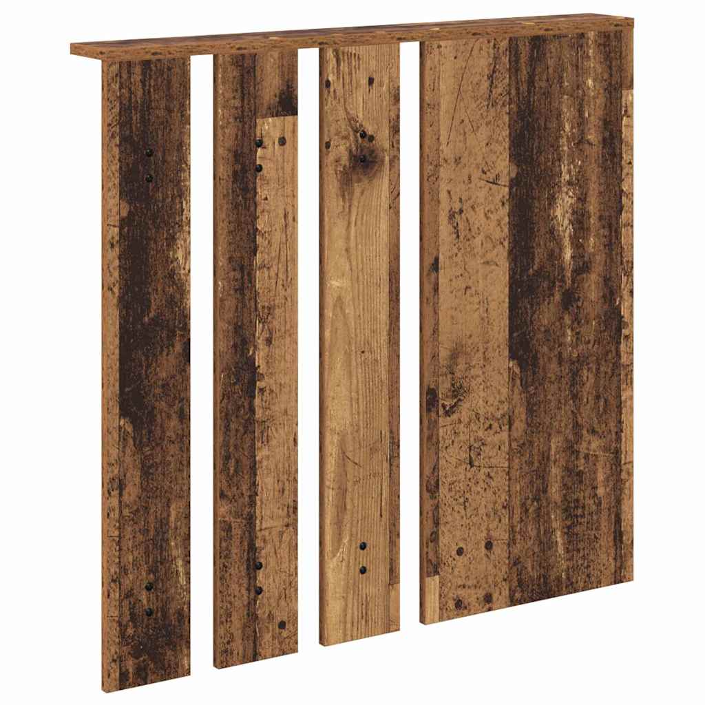 Wandgemonteerde kapstok Oud hout 84 x 10 x 80 cm Bewerkt hout is nu te koop bij PeponiXL, paradijselijk wonen!
