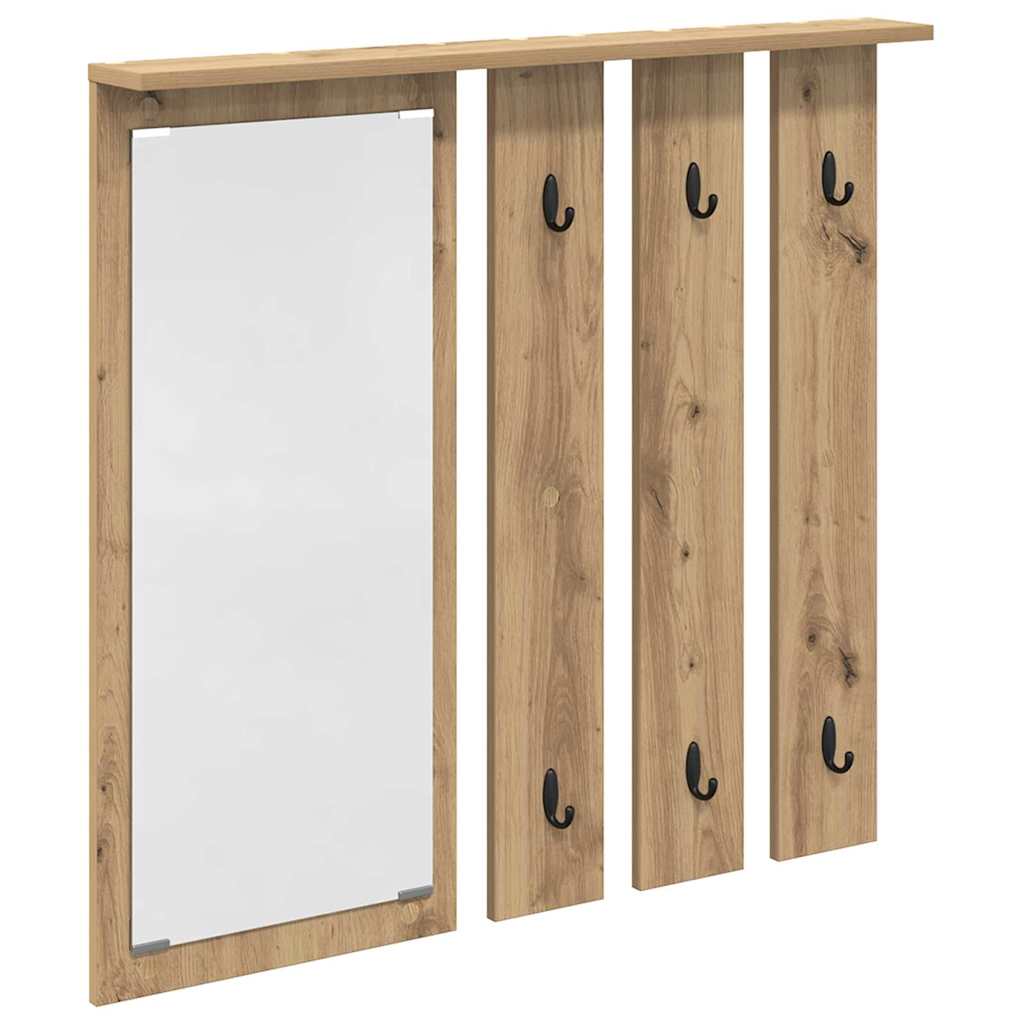 Wandgemonteerde kapstok artisanaal eikenkleurig 84 x 10 x 80 cm is nu te koop bij PeponiXL, paradijselijk wonen!
