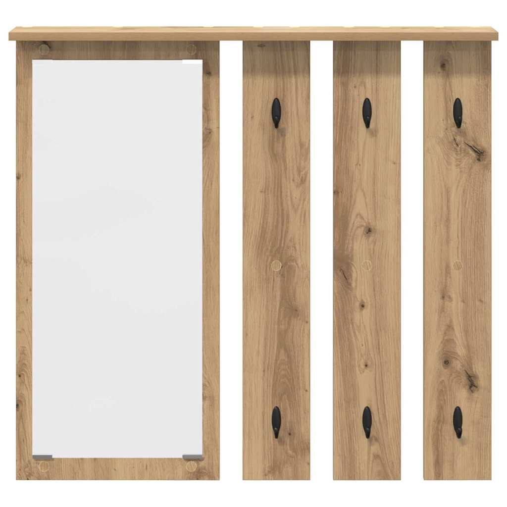 Wandgemonteerde kapstok artisanaal eikenkleurig 84 x 10 x 80 cm is nu te koop bij PeponiXL, paradijselijk wonen!