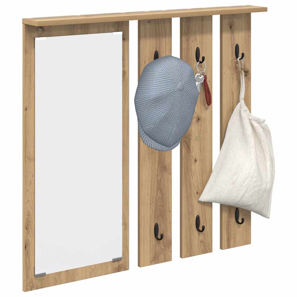Wandgemonteerde kapstok artisanaal eikenkleurig 84 x 10 x 80 cm is nu te koop bij PeponiXL, paradijselijk wonen!