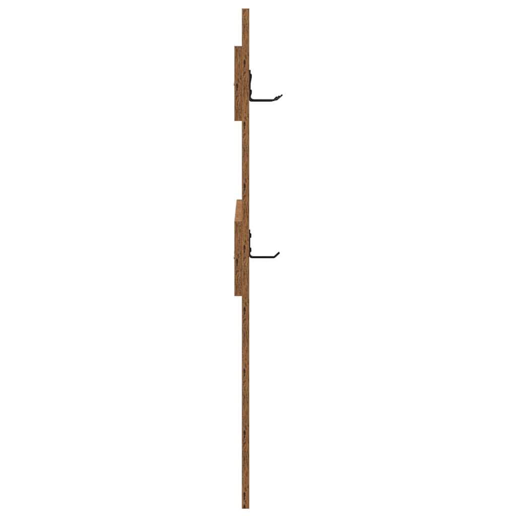 Wandgemonteerde kapstok Oudhout 65 x 3 x 100 cm Bewerkt hout