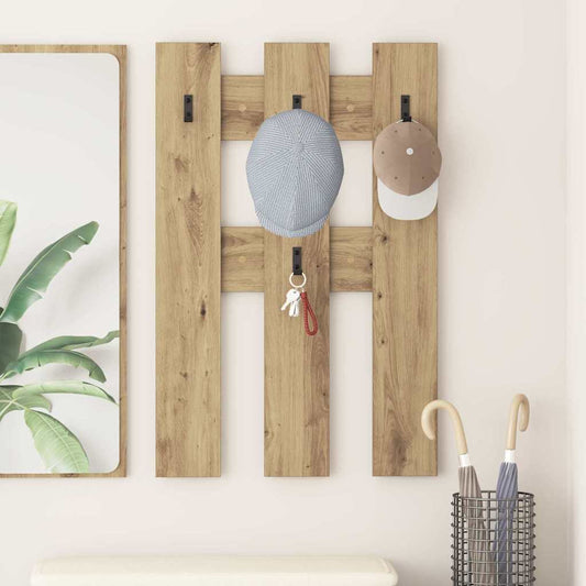 Wandgemonteerde kapstok Artisan Eiken 65 x 3 x 100 cm is nu te koop bij PeponiXL, paradijselijk wonen!