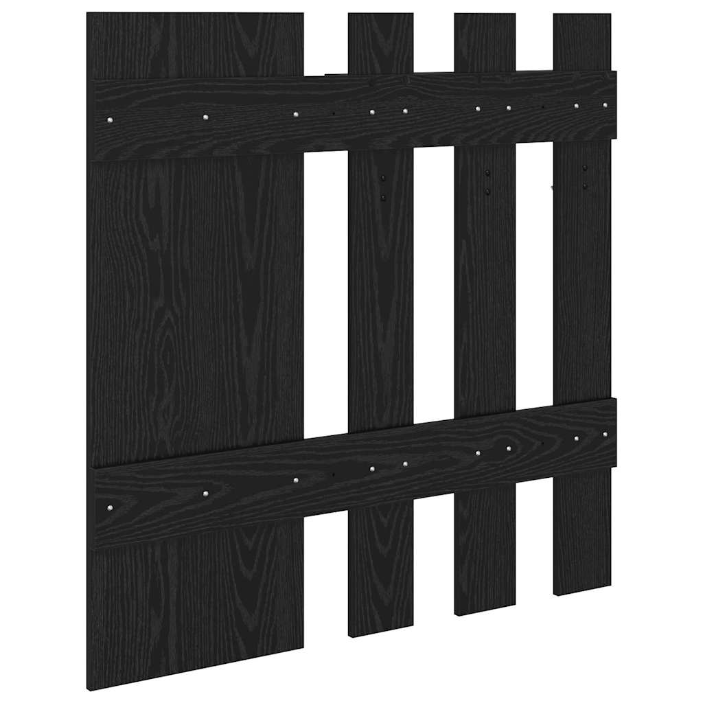 Wandgemonteerde kapstok Zwart Eiken 100 x 10 x 100 cm is nu te koop bij PeponiXL, paradijselijk wonen!