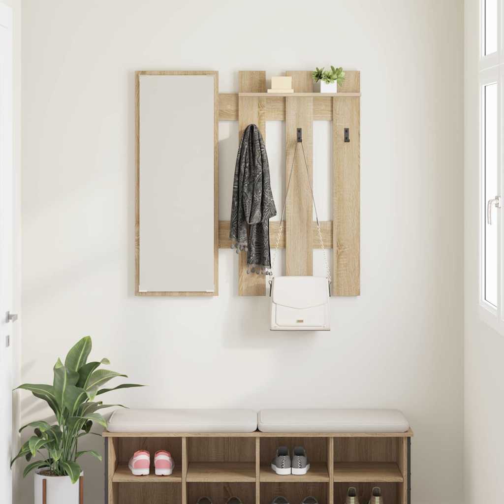 Wandgemonteerde kapstok Sonoma Eiken 100 x 10 x 100 cm is nu te koop bij PeponiXL, paradijselijk wonen!