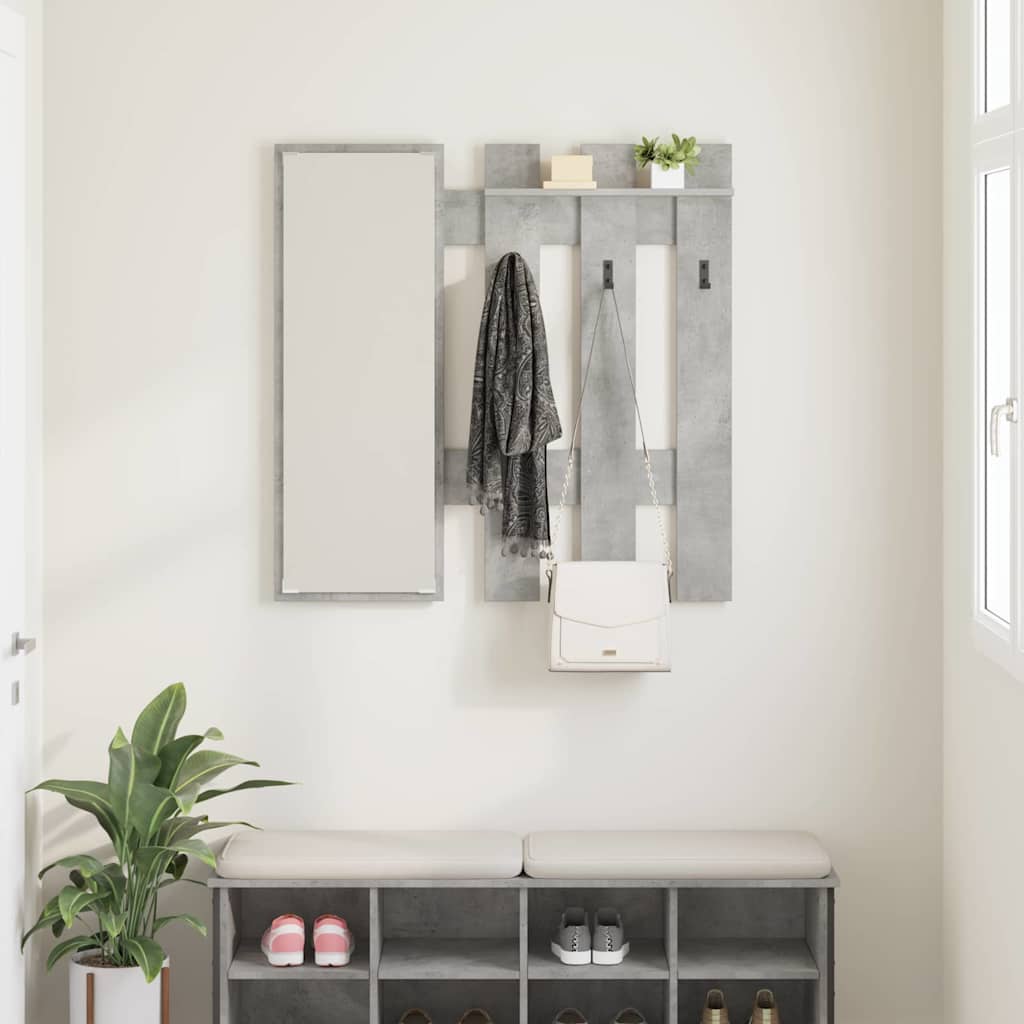Wandgemonteerde kapstok Beton Grijs 100 x 10 x 100 cm is nu te koop bij PeponiXL, paradijselijk wonen!