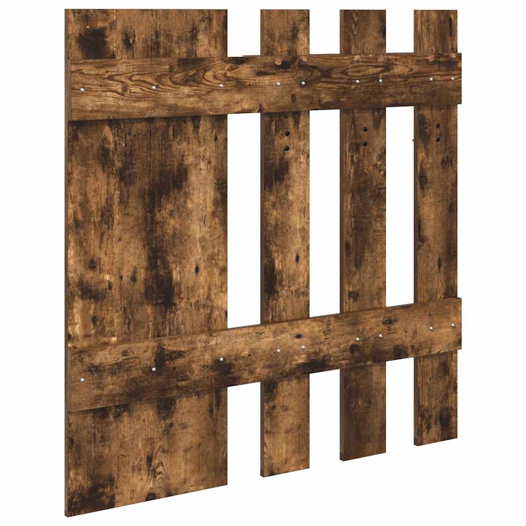 Wandgemonteerde kapstok Gerookt eiken 100 x 10 x 100 cm