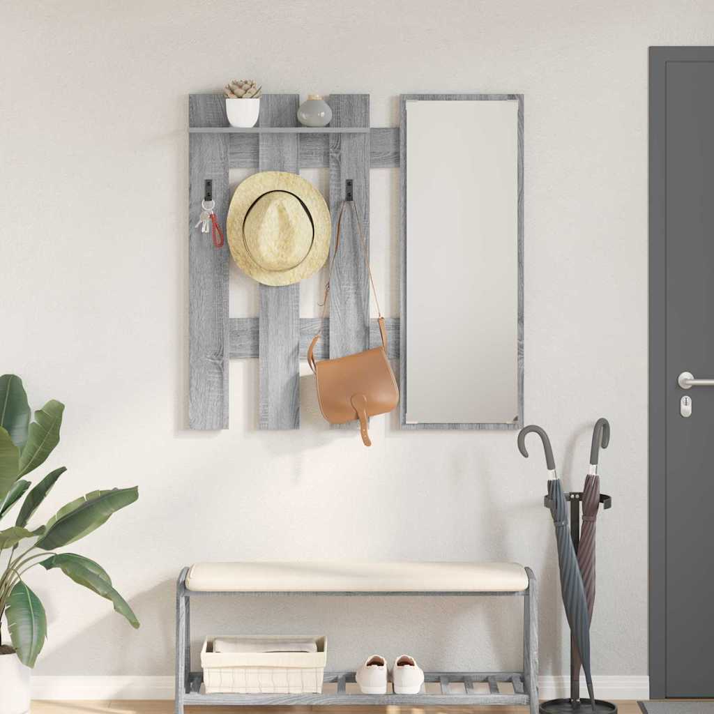 Wandgemonteerde kapstok Grijs Sonoma 100 x 10 x 100 cm is nu te koop bij PeponiXL, paradijselijk wonen!