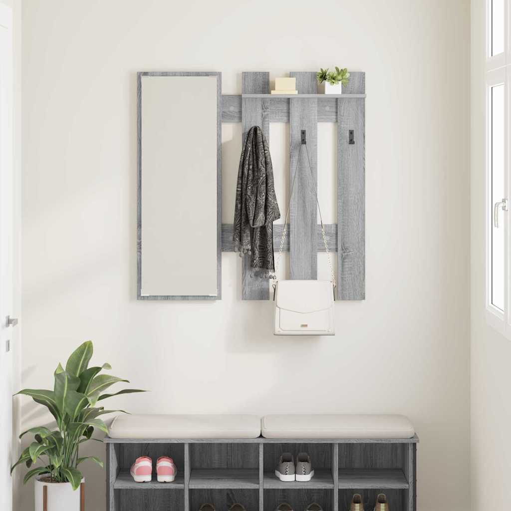 Wandgemonteerde kapstok Grijs Sonoma 100 x 10 x 100 cm is nu te koop bij PeponiXL, paradijselijk wonen!
