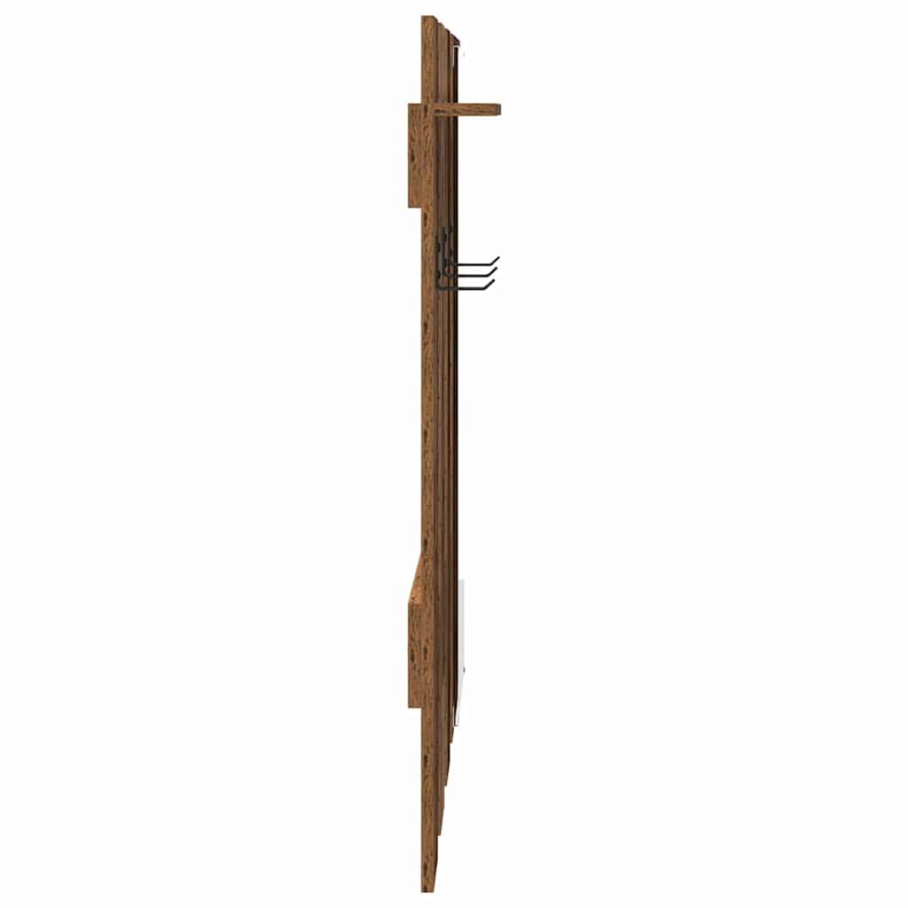 Wandgemonteerde kapstok Oudhout 100 x 10 x 100 cm Bewerkt hout is nu te koop bij PeponiXL, paradijselijk wonen!