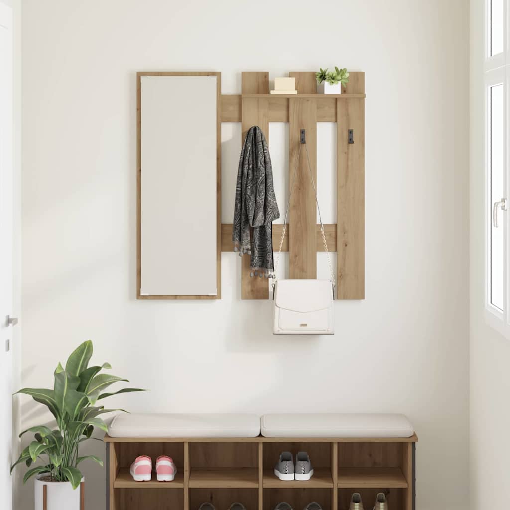 Wandgemonteerde kapstok Artisan Eiken 100 x 10 x 100 cm is nu te koop bij PeponiXL, paradijselijk wonen!