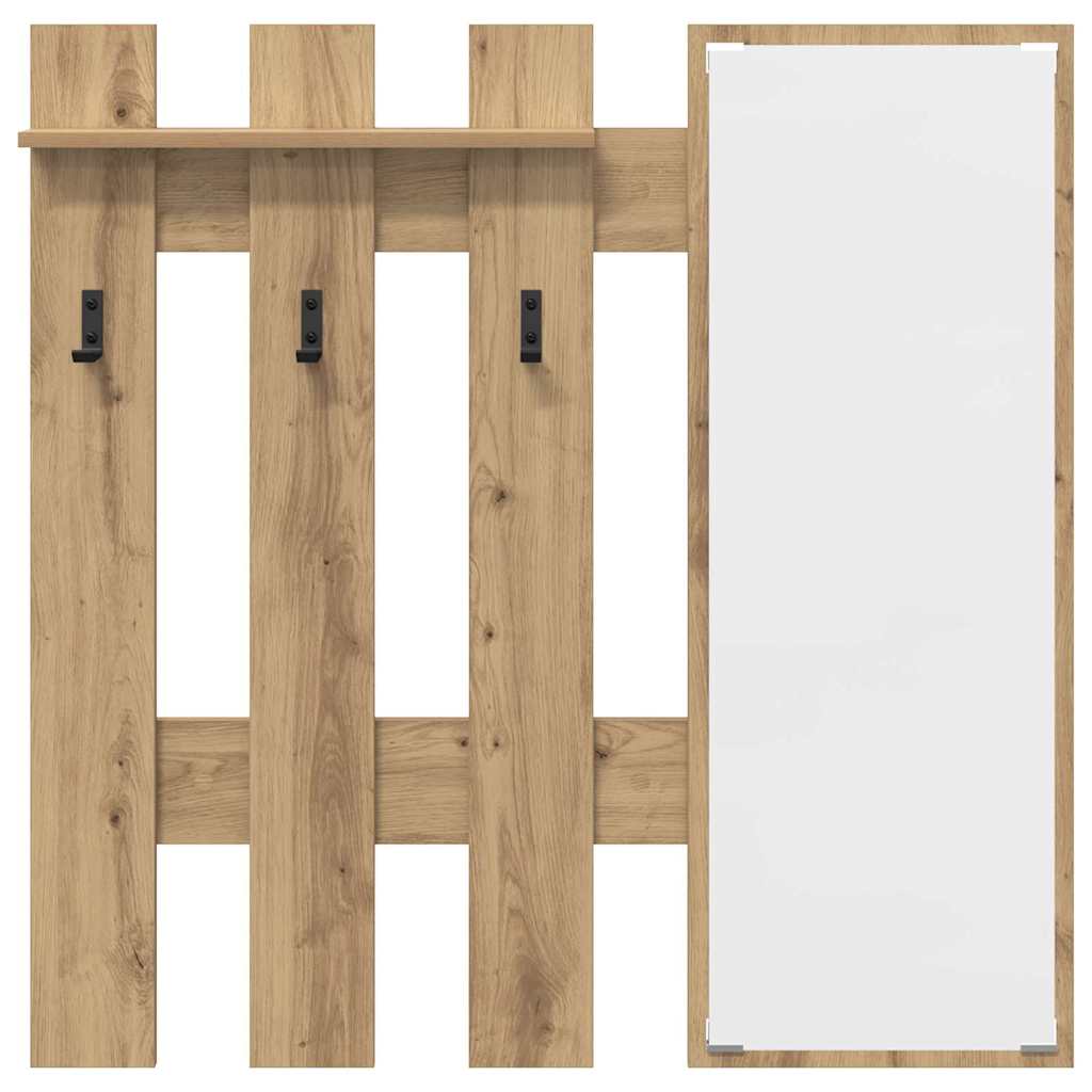 Wandgemonteerde kapstok Artisan Eiken 100 x 10 x 100 cm is nu te koop bij PeponiXL, paradijselijk wonen!